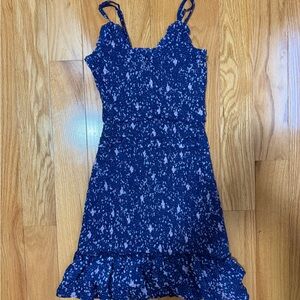 Aqua Blue Patterned Dress